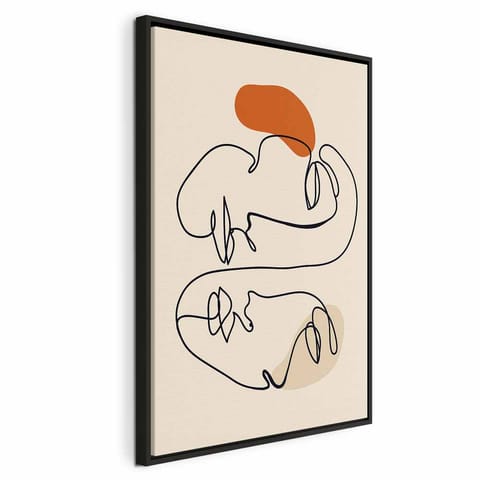 ⁨Obraz - Słoneczne połączenie (1-częściowy) pionowy (rozmiar 40x60, wykończenie W ramie drewnianej czarnej)⁩ w sklepie Wasserman.eu