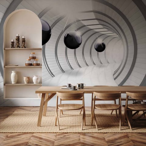 ⁨Fototapeta - Futurystyczny tunel (rozmiar 500x350, wykończenie Wodoodporna)⁩ w sklepie Wasserman.eu