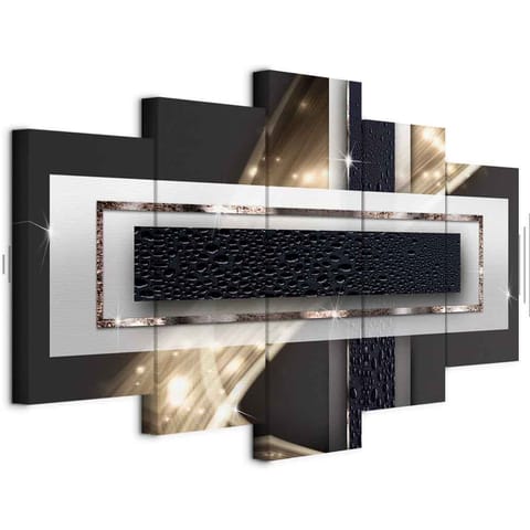 ⁨Obraz - Nocny sztorm (rozmiar 200x100, wykończenie Akustyczny)⁩ w sklepie Wasserman.eu