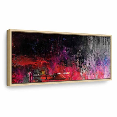 ⁨Obraz - Gorący sierpień (1-częściowy) wąski (rozmiar 120x40, wykończenie W ramie drewnianej naturalnej)⁩ w sklepie Wasserman.eu
