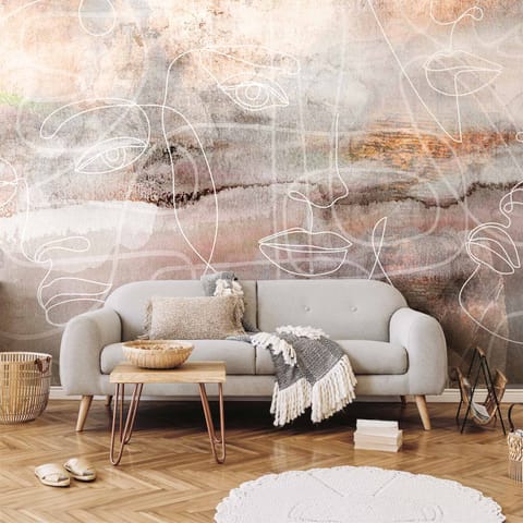 ⁨Fototapeta - Przenikające twarze (rozmiar 490x350, wykończenie Samoprzylepna)⁩ w sklepie Wasserman.eu