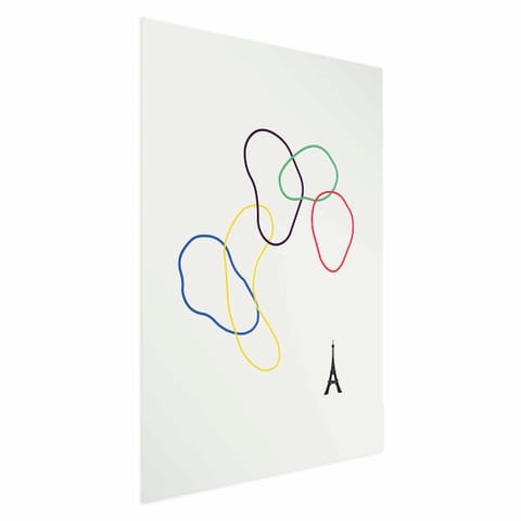 ⁨Plakat - Kolorowe koła- grafika cyfrowa - minimalizm (rozmiar 60x90, wykończenie Bez ramy)⁩ w sklepie Wasserman.eu