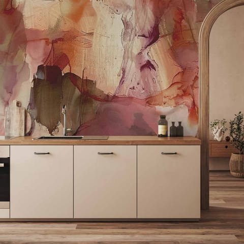 ⁨Fototapeta - Wiosenna kompozycja - prześwity i formy w technice farby akwarelowej (rozmiar 300x210, wykończenie Wodoodporna)⁩ w sklepie Wasserman.eu