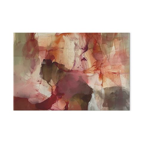 ⁨Obraz - Wiosenna kompozycja - prześwity i formy w technice farby akwarelowej (rozmiar 30x20, wykończenie Premium Print)⁩ w sklepie Wasserman.eu