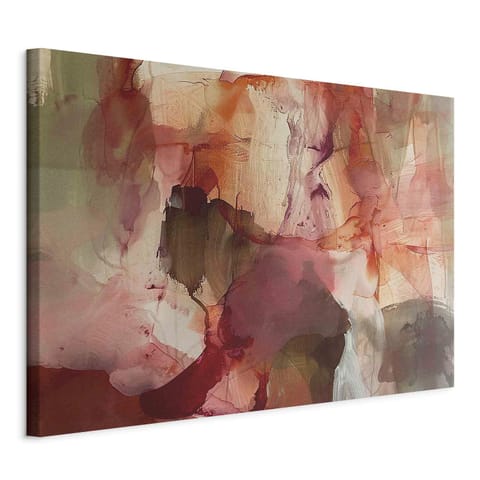 ⁨Obraz - Wiosenna kompozycja - prześwity i formy w technice farby akwarelowej (rozmiar 60x40, wykończenie Na płótnie włoskim)⁩ w sklepie Wasserman.eu