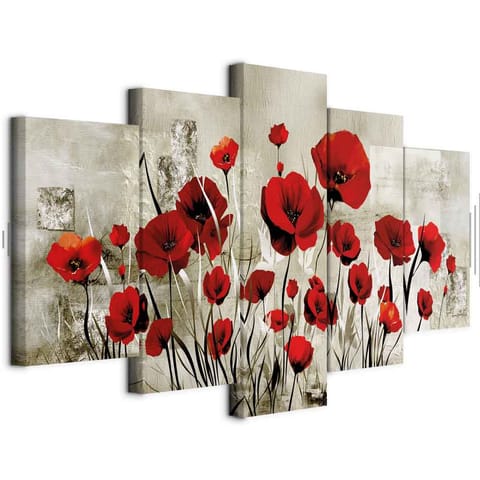 ⁨Obraz - Szkarłatne pole (rozmiar 100x50, wykończenie Akustyczny)⁩ w sklepie Wasserman.eu