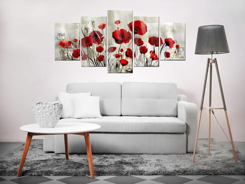 ⁨Picture on acrylic glass - Scarlet field [Glass] (size 100x50)⁩ at Wasserman.eu