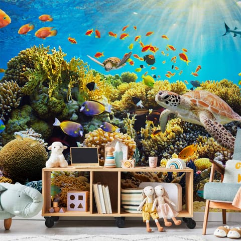 ⁨Fototapeta - Podwodny świat (rozmiar 350x256, wykończenie Standard)⁩ w sklepie Wasserman.eu