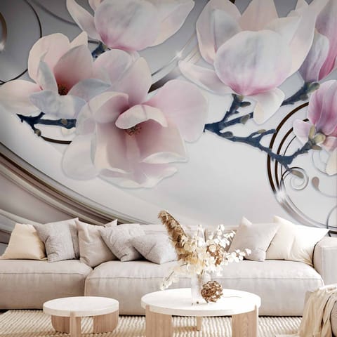⁨Self-adhesive wall mural - Beautiful Magnolia (size 98x70)⁩ at Wasserman.eu