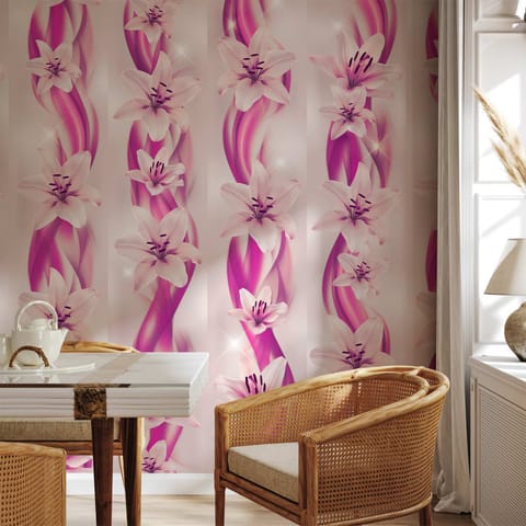 ⁨Tapeta - Liliowy strumień (rozmiar 50x1000, wykończenie Wodoodporna)⁩ w sklepie Wasserman.eu