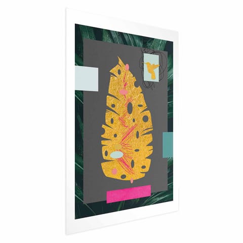 ⁨Plakat - Złoty liść (rozmiar 40x60, wykończenie Bez ramy z marginesem)⁩ w sklepie Wasserman.eu