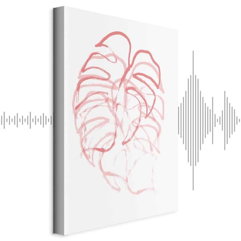 ⁨Obraz - Monstera w ruchu (1-częściowy) pionowy (rozmiar 20x30, wykończenie Akustyczny)⁩ w sklepie Wasserman.eu