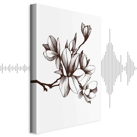 ⁨Obraz - Renesansowe magnolie (1-częściowy) pionowy (rozmiar 80x120, wykończenie Akustyczny)⁩ w sklepie Wasserman.eu