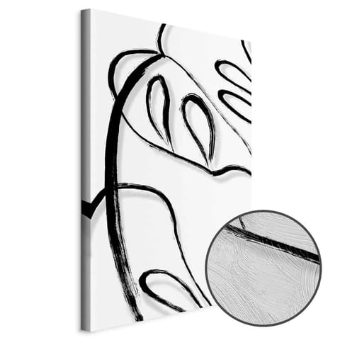 ⁨Obraz - Biała monstera (1-częściowy) pionowy (rozmiar 40x60, wykończenie Premium Print)⁩ w sklepie Wasserman.eu