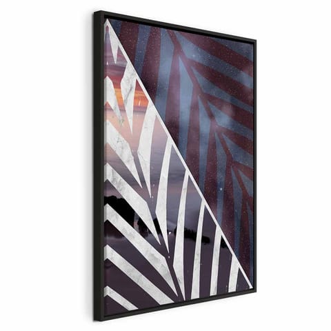 ⁨Obraz - Tropikalna doba (1-częściowy) pionowy (rozmiar 80x120, wykończenie W ramie drewnianej czarnej)⁩ w sklepie Wasserman.eu