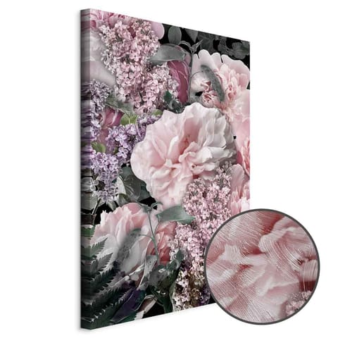 ⁨Obraz - Wśród kwiatów (1-częściowy) - rozkwitające rośliny w kolorach natury (rozmiar 80x120, wykończenie Premium Print)⁩ w sklepie Wasserman.eu