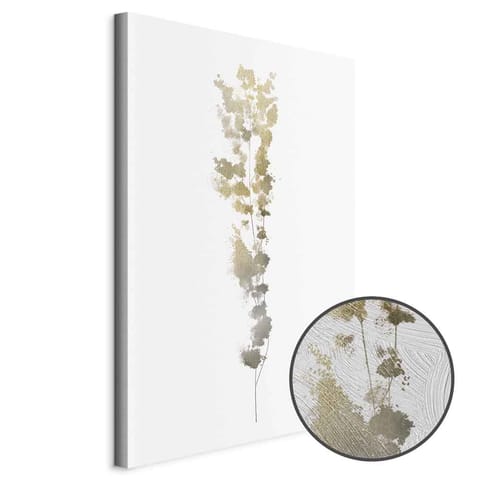 ⁨Obraz - Złota gałązka (1-częściowy) pionowy (rozmiar 20x30, wykończenie Premium Print)⁩ w sklepie Wasserman.eu