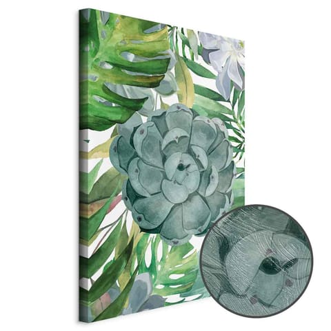 ⁨Obraz - Tropikalna flora (1-częściowy) pionowy (rozmiar 60x90, wykończenie Premium Print)⁩ w sklepie Wasserman.eu