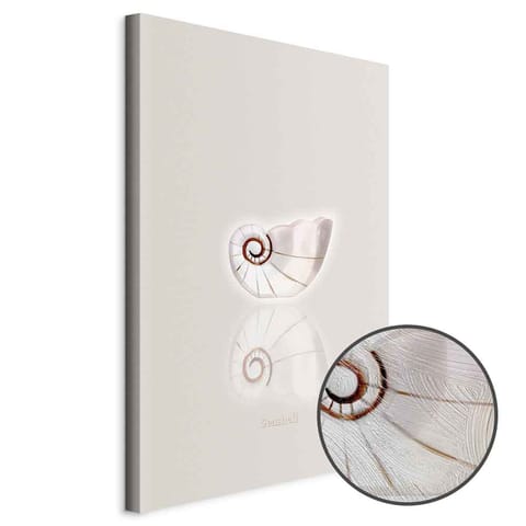 ⁨Obraz - Ceramiczna muszla (1-częściowy) pionowy (rozmiar 80x120, wykończenie Premium Print)⁩ w sklepie Wasserman.eu