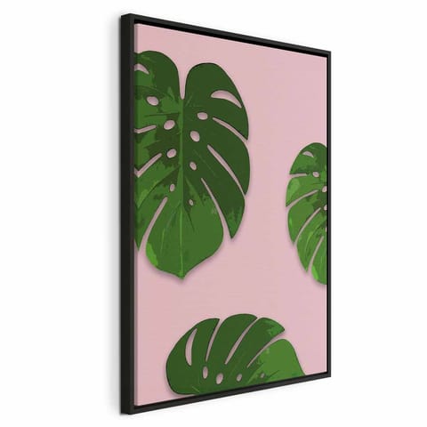 ⁨Obraz - Fragment egzotyki (1-częściowy) pionowy (rozmiar 80x120, wykończenie W ramie drewnianej czarnej)⁩ w sklepie Wasserman.eu