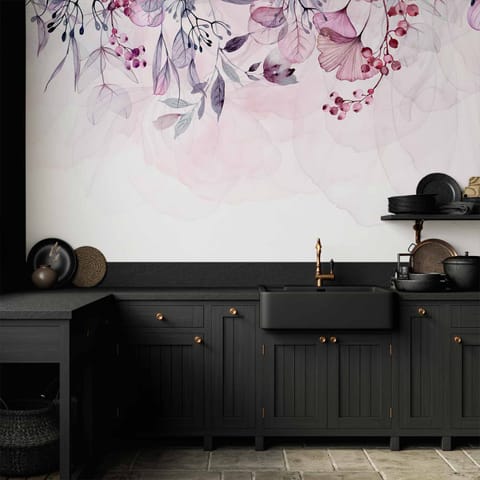 ⁨Fototapeta - Mglista natura - różowy (rozmiar 350x256, wykończenie Wodoodporna)⁩ w sklepie Wasserman.eu