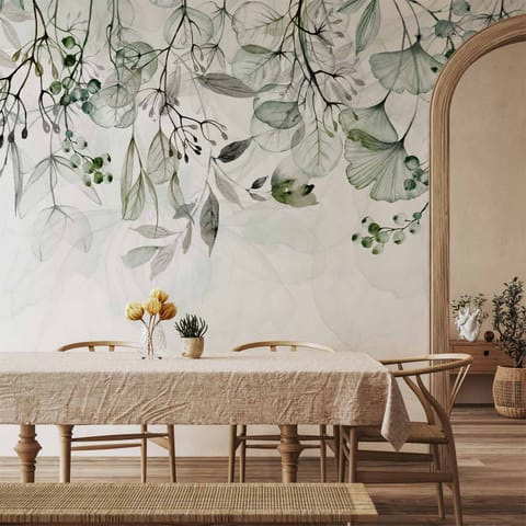 ⁨Fototapeta - Mglista natura - zielony (rozmiar 400x280, wykończenie Wodoodporna)⁩ w sklepie Wasserman.eu