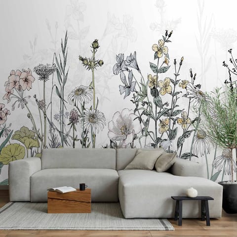 ⁨Self-adhesive mural - Meadow of memories (size 147x105)⁩ at Wasserman.eu
