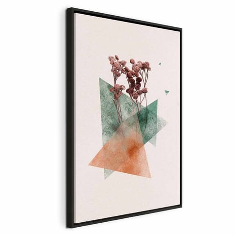 ⁨Obraz - Modernistyczny kwiat (1-częściowy) pionowy (rozmiar 40x60, wykończenie W ramie drewnianej czarnej)⁩ w sklepie Wasserman.eu