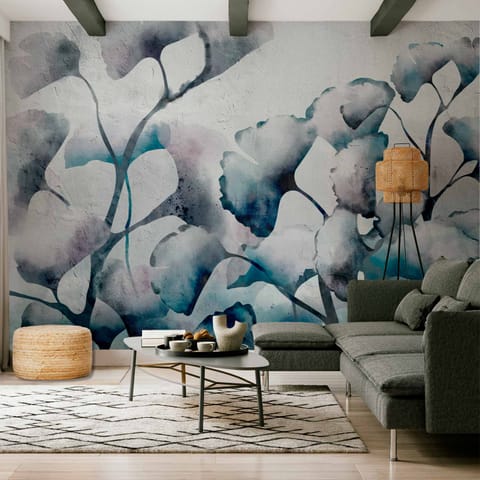 ⁨Wall mural - Ginkgo leaves (size 100x70)⁩ at Wasserman.eu