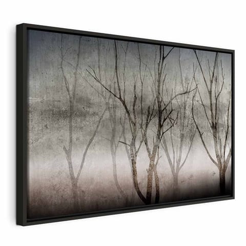 ⁨Obraz - Zapach mgły (1-częściowy) szeroki (rozmiar 90x60, wykończenie W ramie drewnianej czarnej)⁩ w sklepie Wasserman.eu