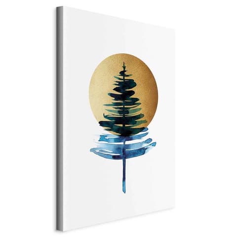 ⁨Obraz - Słoneczna zima (1-częściowy) pionowy (rozmiar 20x30, wykończenie Standard)⁩ w sklepie Wasserman.eu