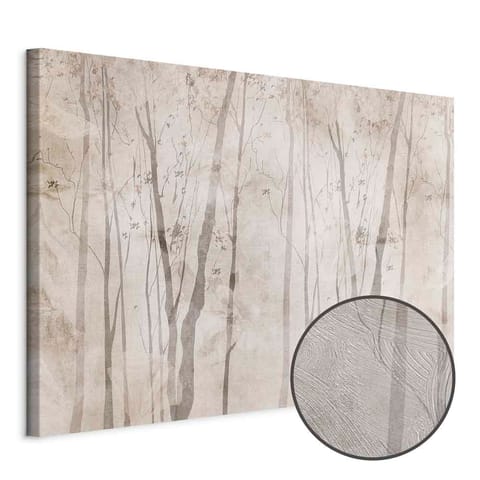 ⁨Obraz - Beżowy las myśli (1-częściowy) szeroki (rozmiar 60x40, wykończenie Premium Print)⁩ w sklepie Wasserman.eu