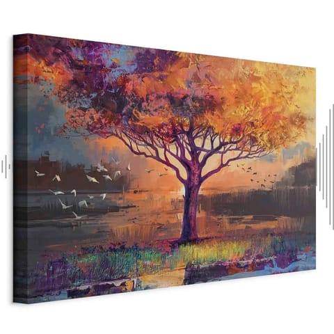 ⁨Obraz - Jesienne szkice (1-częściowy) szeroki (rozmiar 30x20, wykończenie Akustyczny)⁩ w sklepie Wasserman.eu