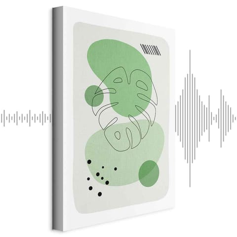 ⁨Obraz - Zielona estetyka Monstery (1-częściowy) pionowy (rozmiar 60x90, wykończenie Akustyczny)⁩ w sklepie Wasserman.eu