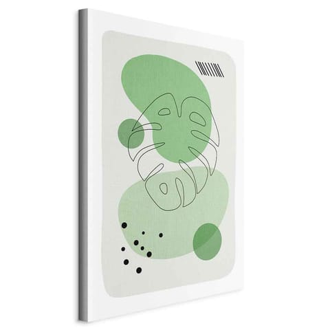 ⁨Obraz - Zielona estetyka Monstery (1-częściowy) pionowy (rozmiar 20x30, wykończenie Standard)⁩ w sklepie Wasserman.eu