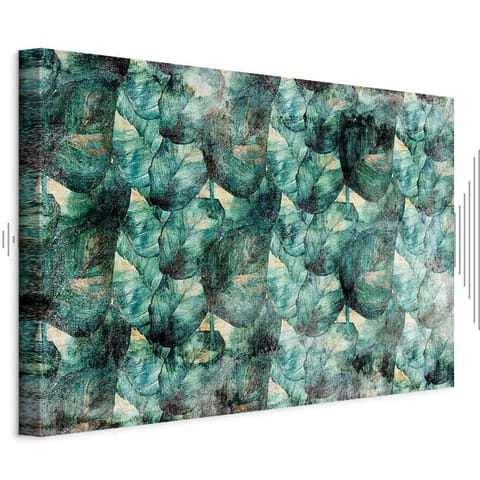 ⁨Obraz - Zielone myśli (1-częściowy) szeroki (rozmiar 120x80, wykończenie Akustyczny)⁩ w sklepie Wasserman.eu