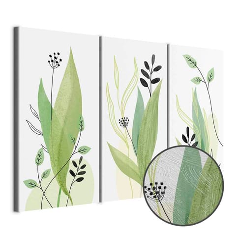 ⁨Obraz - Zielony dzień (3-częściowy) (rozmiar 60x40, wykończenie Premium Print)⁩ w sklepie Wasserman.eu