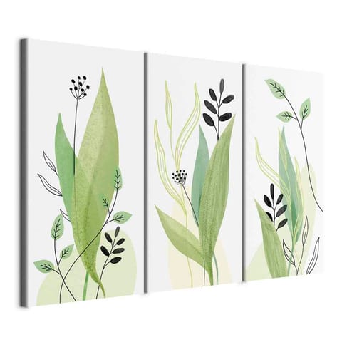 ⁨Obraz - Zielony dzień (3-częściowy) (rozmiar 120x80, wykończenie Standard)⁩ w sklepie Wasserman.eu