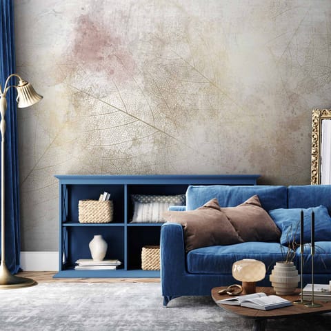 ⁨Fototapeta - Letnie wspomnienie - abstrakcyjne tło z cieniem wysuszonych liści (rozmiar 350x256, wykończenie Premium)⁩ w sklepie Wasserman.eu