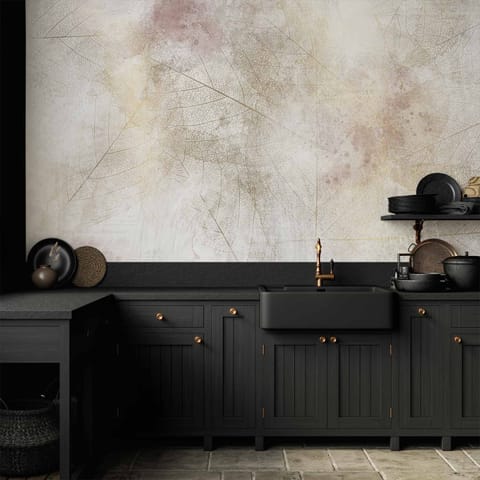 ⁨Fototapeta - Letnie wspomnienie - abstrakcyjne tło z cieniem wysuszonych liści (rozmiar 200x140, wykończenie Wodoodporna)⁩ w sklepie Wasserman.eu