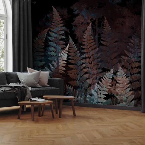 ⁨Fototapeta - Paprocie w kniejach - trzeci wariant (rozmiar 98x70, wykończenie Samoprzylepna)⁩ w sklepie Wasserman.eu