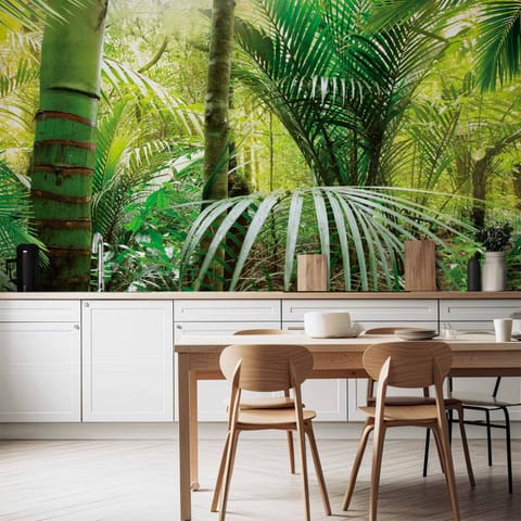 ⁨Fototapeta - Zielona aleja (rozmiar 400x280, wykończenie Wodoodporna)⁩ w sklepie Wasserman.eu