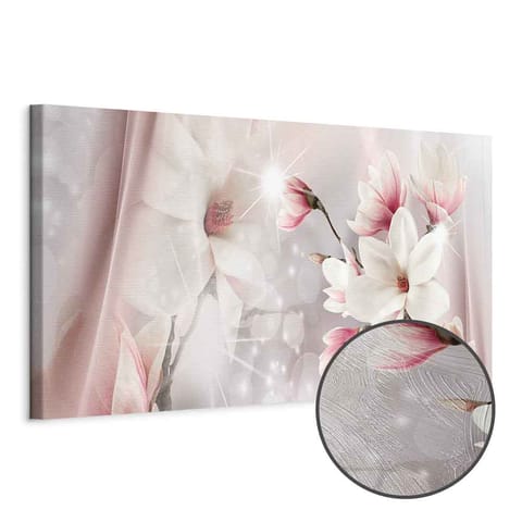 ⁨Obraz - Odbicie magnolii (1-częsciowy) wąski (rozmiar 150x50, wykończenie Premium Print)⁩ w sklepie Wasserman.eu