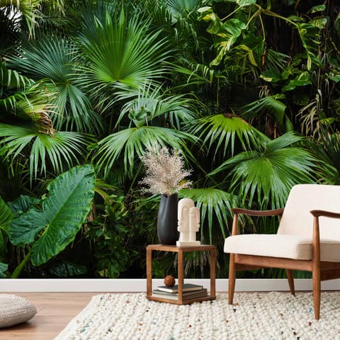 ⁨Self-adhesive mural - Sunny jungle (size 196x140)⁩ at Wasserman.eu