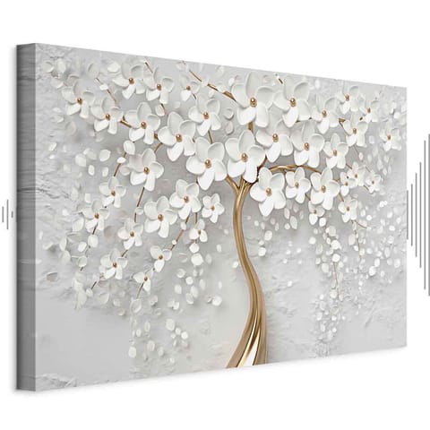 ⁨Obraz - Czarodziejska magnolia (1-częściowy) szeroki (rozmiar 60x40, wykończenie Akustyczny)⁩ w sklepie Wasserman.eu