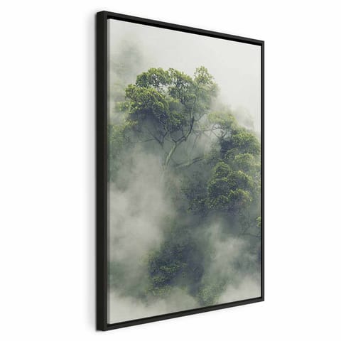 ⁨Obraz - Mglista Amazonia (1-częściowy) pionowy (rozmiar 40x60, wykończenie W ramie drewnianej czarnej)⁩ w sklepie Wasserman.eu