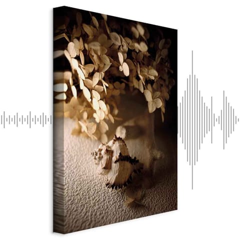 ⁨Obraz - Szumiąca muszla (1-częściowy) pionowy (rozmiar 60x90, wykończenie Akustyczny)⁩ w sklepie Wasserman.eu