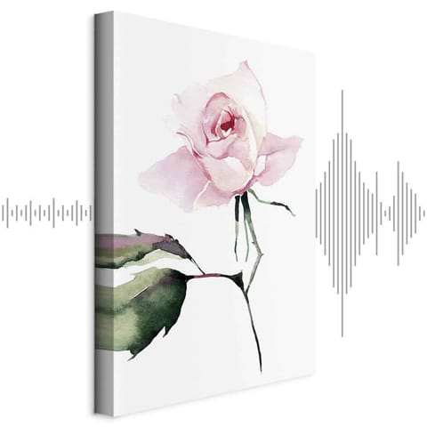 ⁨Obraz - Samotna róża (1-częściowy) pionowy (rozmiar 80x120, wykończenie Akustyczny)⁩ w sklepie Wasserman.eu