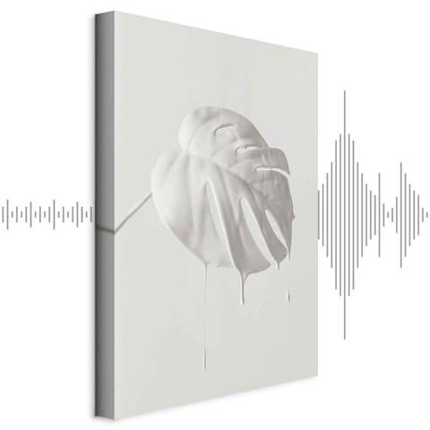 ⁨Obraz - Jasna monstera (1-częściowy) pionowy (rozmiar 80x120, wykończenie Akustyczny)⁩ w sklepie Wasserman.eu