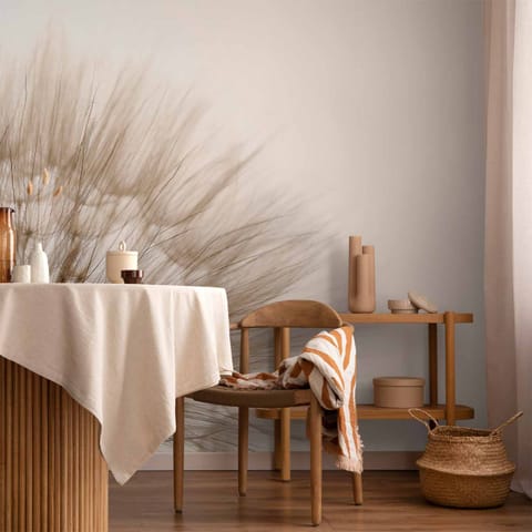 ⁨Fototapeta - Natura w przybliżeniu - motyw zbliżonego kwiatu dmuchawca w sepii (rozmiar 100x70, wykończenie Wodoodporna)⁩ w sklepie Wasserman.eu